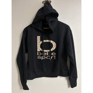 Bebe Sport Animal Print Logo Hoodie Hooded SweatShirt Plus Size Small Y2k